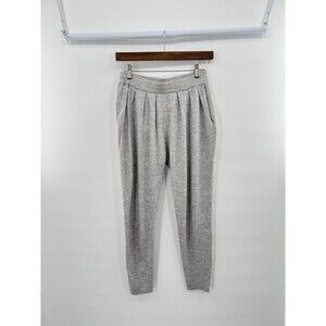 GOBI Cashmere Silk Joggers Gray Knit Pants Size Medium with Pockets Quiet Luxury